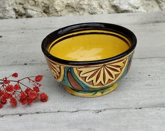 装飾的な青い陶器のボウル。 - Etsy 日本