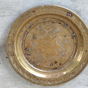 vintage moroccan brass ashtray