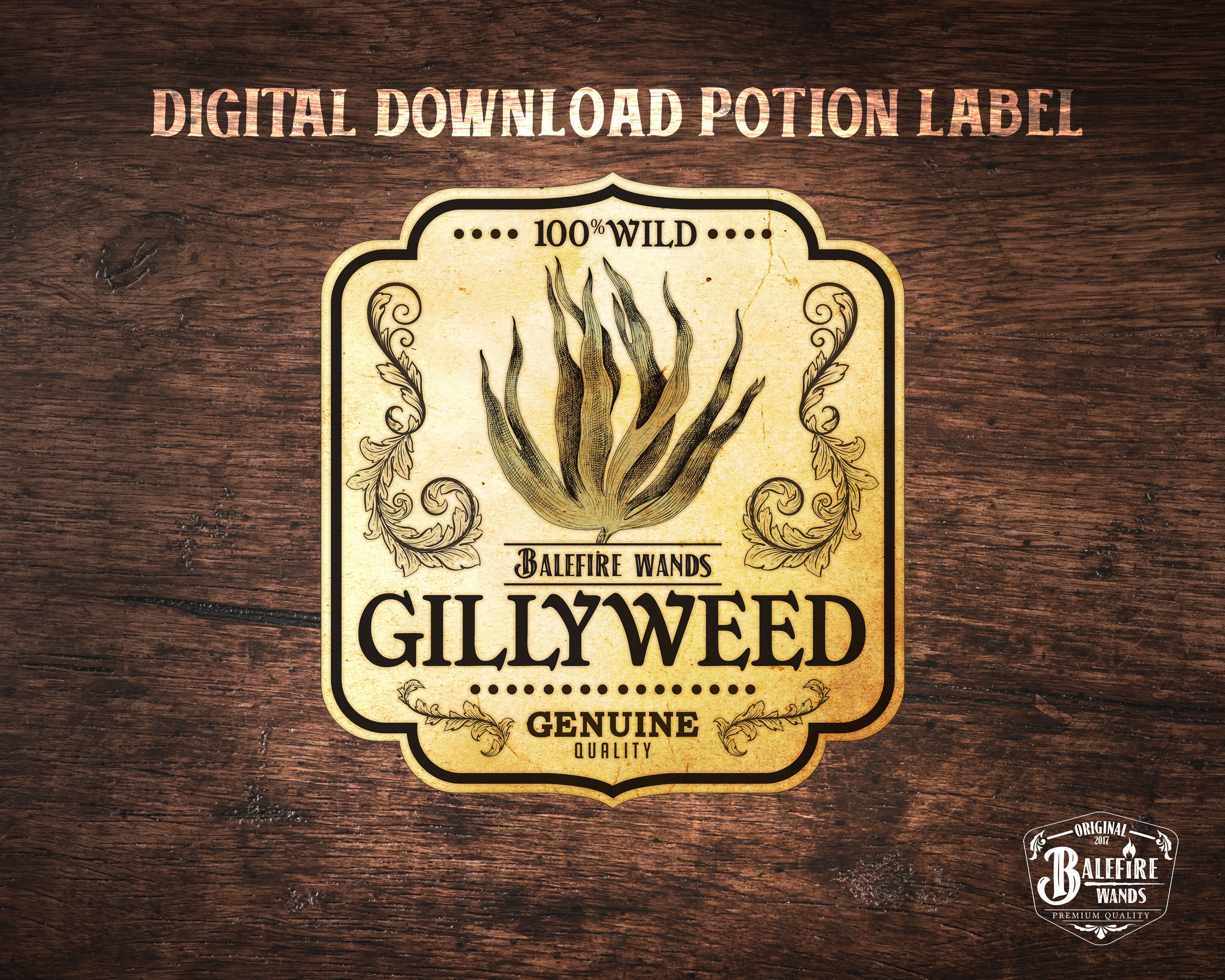 Digital Download Gillyweed Potion Label Download And Print Etsy Canada