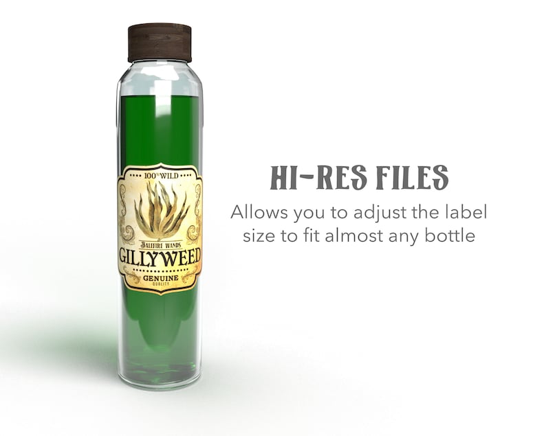 Digital Download Gillyweed Potion Label Download and Print - Etsy Italia