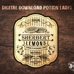 Digital Download | Sherbert Lemon Potion Label | Download and Print