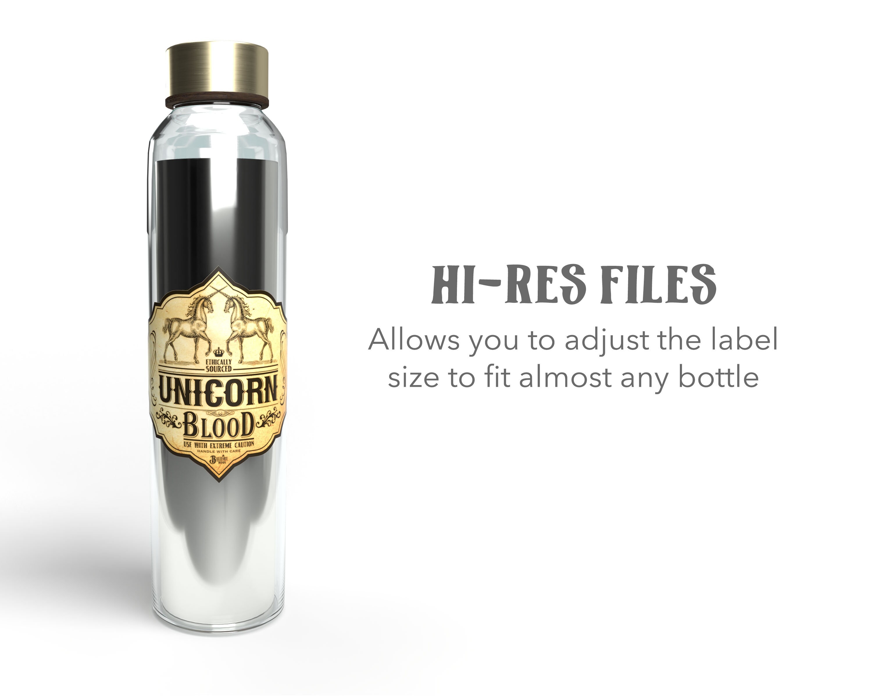 digital download unicorn blood potion label download and etsy