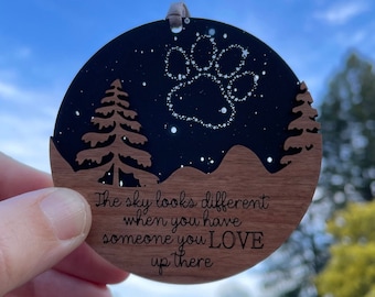 Personalized Pet Memorial Ornament, Dog Memorial Christmas Ornament, Pet Loss Keepsake, Pet Sympathy Gift, Dog Memorial