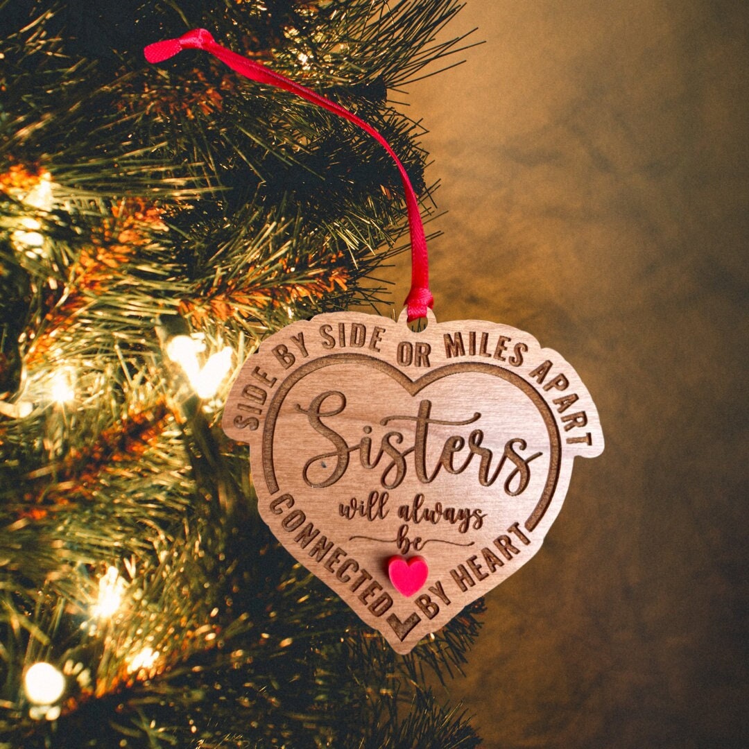 Custom Sisters Ornament, Christmas Gift for Sisters, Siblings Ornament