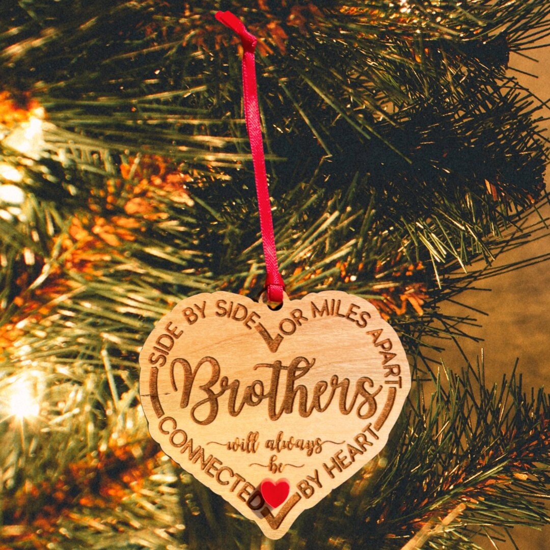 Custom Brothers Ornament, Christmas Gift for Brothers, Siblings Christmas Gift For Brothers