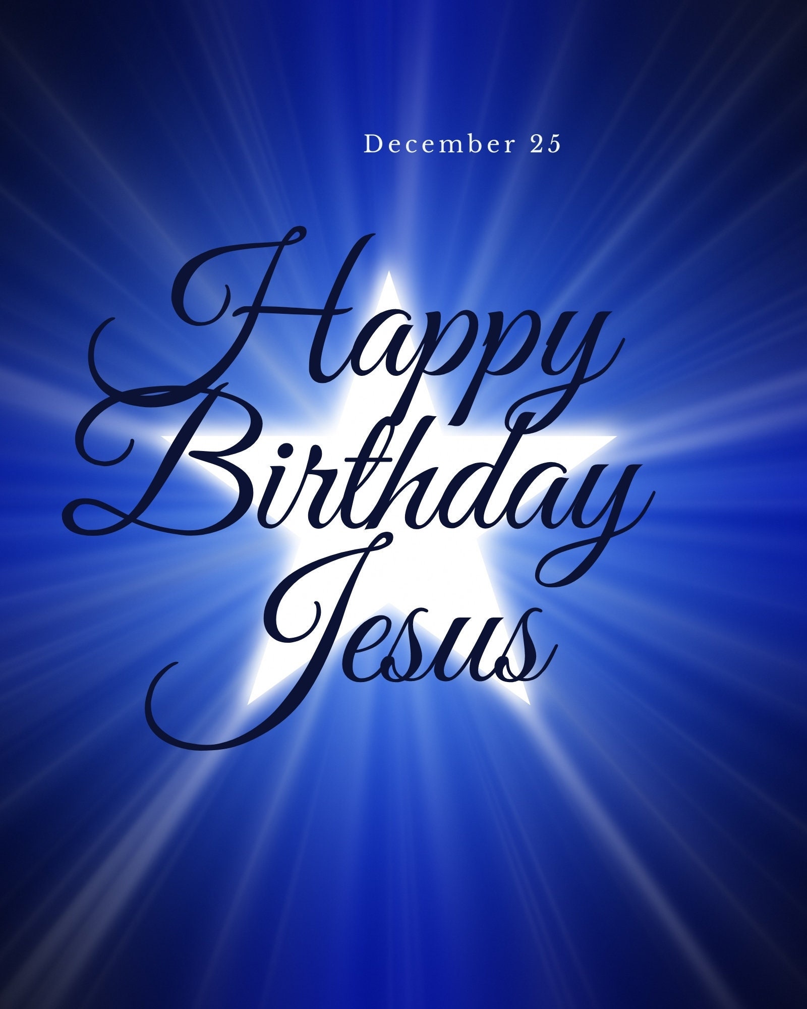 Happy Birthday Jesus Printable Jesus Birthday Instant Print - Etsy