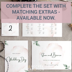 Editable Digital Wedding Invitation/Blush Rose Invitation 5x7/Floral Rose Engagement/Canva Template Announcement Card/SKUEBR image 6