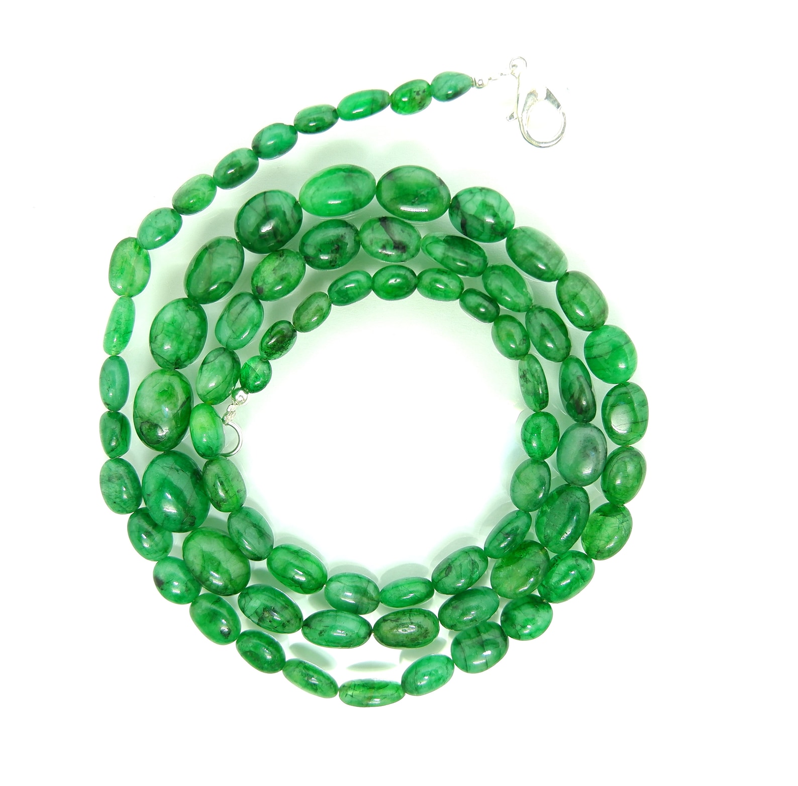 Emerald Beads Natural Emerald Oval Beads Emerald Oval Beads Etsy UK