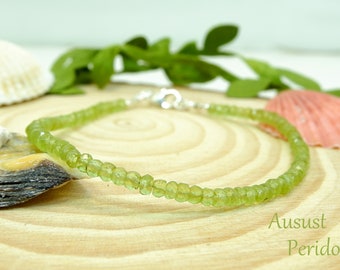 Peridot Bracelet - August Birthstone Jewelry Gifts for Women - August Birthstone Bracelet,