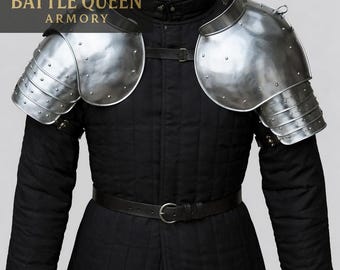 Handmade Steel Pauldrons Armor Set: Medieval Knight Shoulder Armor
