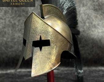 Spartan Inspired Greek Helmet, Medieval Steel Full Size Helmet Costume & Display Decor