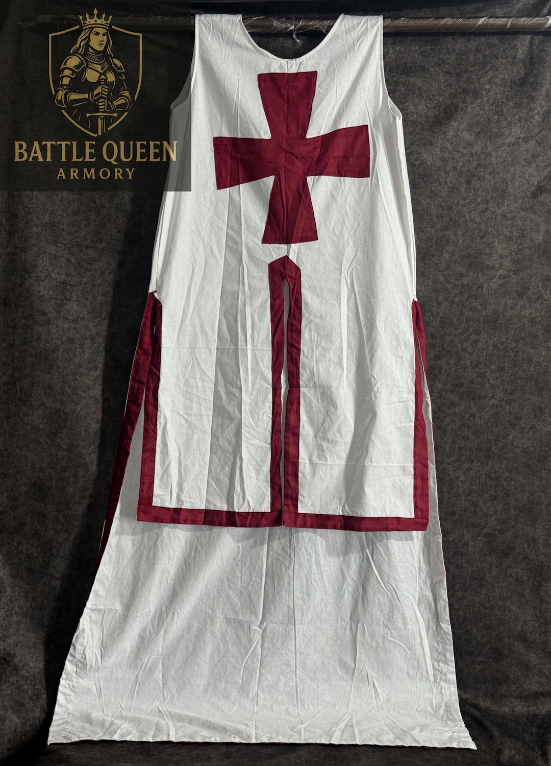 Pattern Templar Tunic Medieval Templar Knight Tunic: Red Cross Crusader Costume, 100% Cotton ...