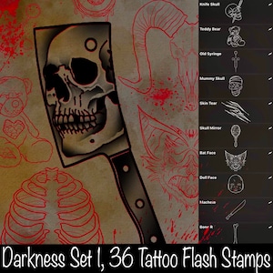 Darkness Set 1- 36 Procreate Tattoo Brushes
