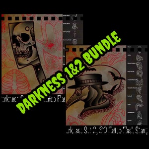 Procreate-Bundle and Save Darkness 1&2 Brush Sets -66 Total Brushes