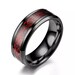 Unique Carbon Fibre and Stainless Steel Ring Dragon Red & Black Ring Norse Viking Wedding Shine Finish Dragon Ring Pagan