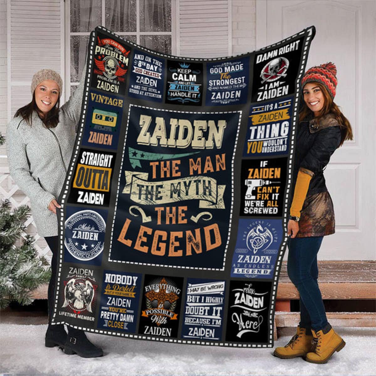 Personalized Blanket Customized Name Blanket The Man The Etsy