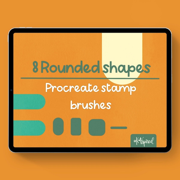 Procreate Brush Stamps / Rounded Procreate Shapes / Boho Minimalist Stamps / Squares and Rectangles