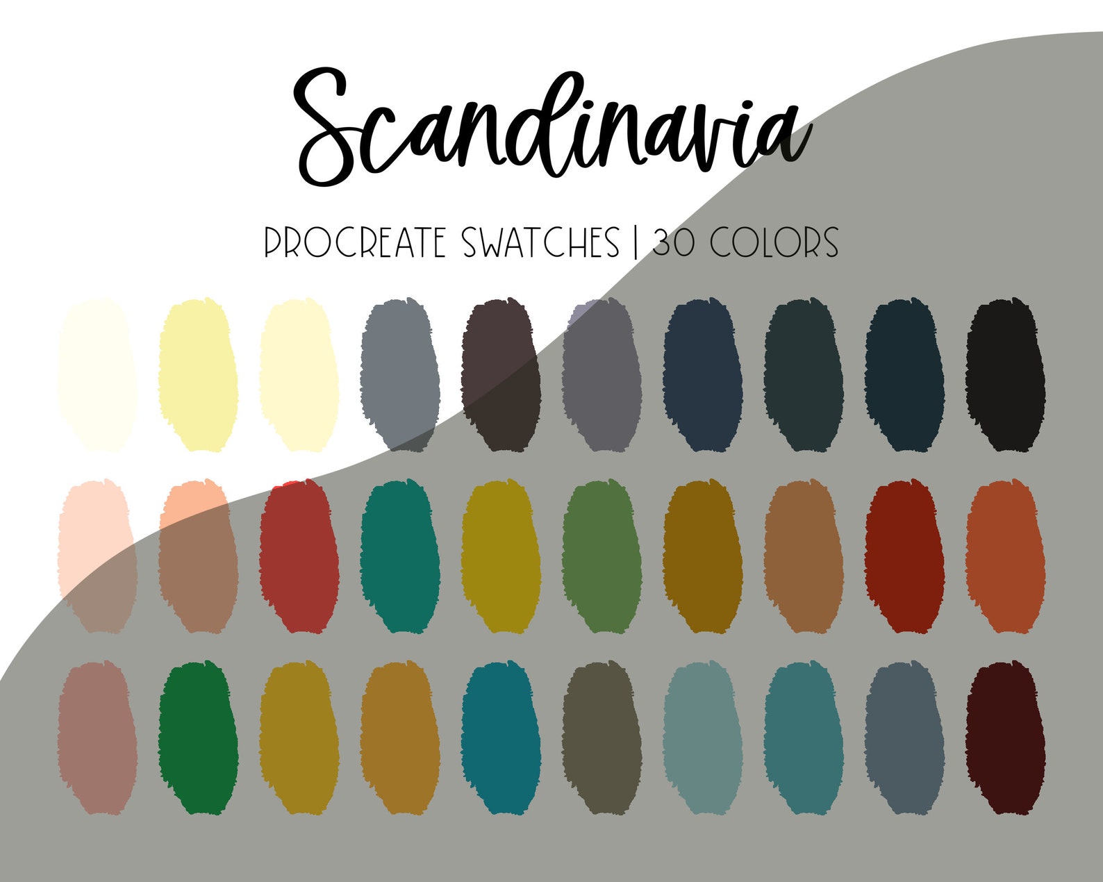 Scandinavian Color Palette Procreate/ Digital Color Palettes Etsy