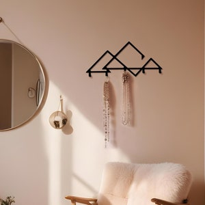Modern Steel Mountain Coat Hook Rack - Entryway Organizer