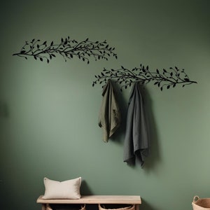 Metal Tree Branch Coat Rack: Farmhouse Entryway Organizer