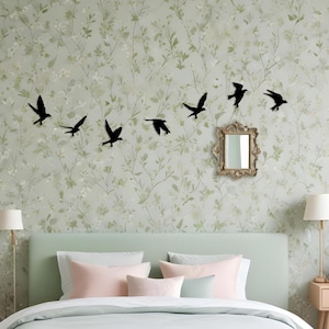 Bird Wall Hooks: Steel Coat Hooks, Modern Bedroom Decor (Set of 5 or 7)