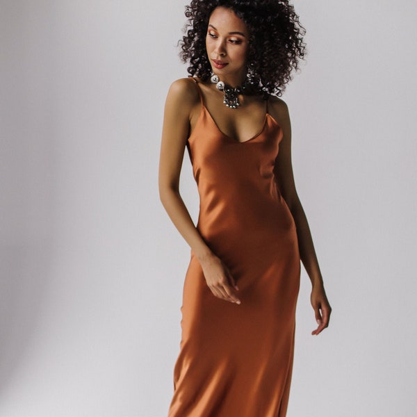 burnt orange fringe dress