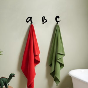 Ganchos de pared con letras del alfabeto para la decoración de la habitación de los niños, oferta del Black Friday, ganchos de pared con siluetas, decoración de sala de juegos, idea de regalo para la habitación de los niños