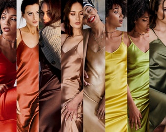 silk slip prom dress