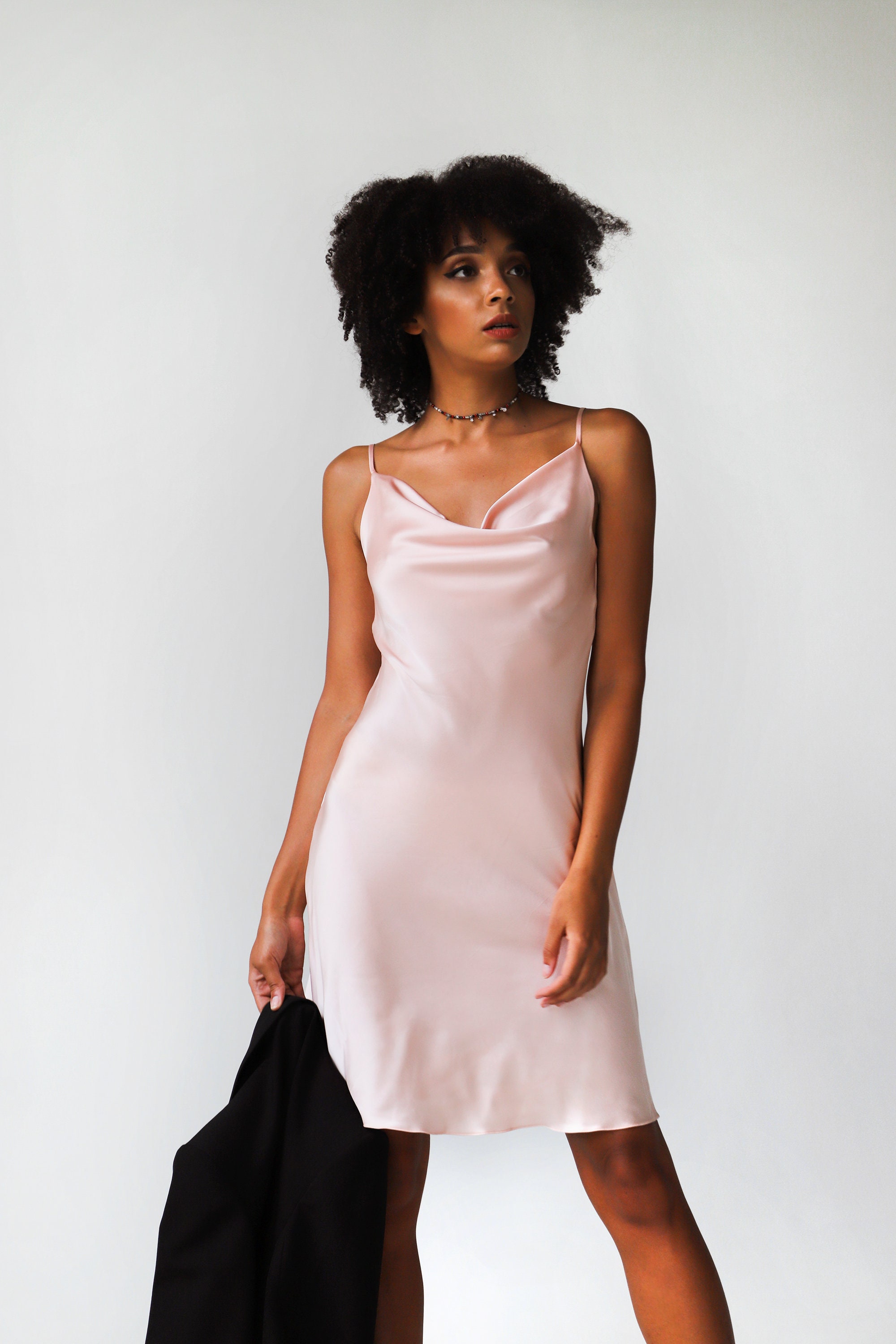 rose gold slip dress