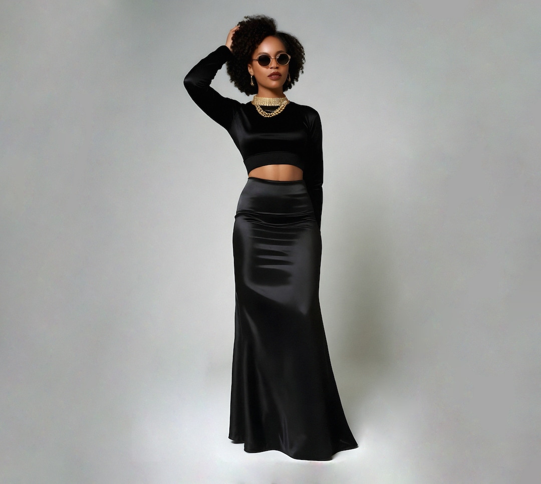 Polyester Satin Thick Skirt