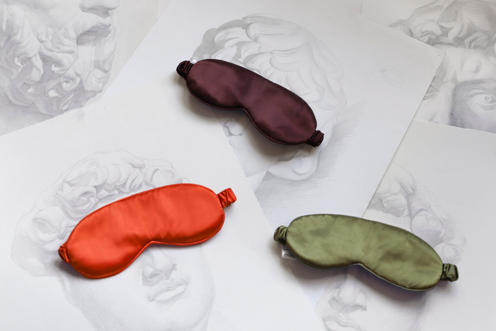 Sleep Silk Mask Eyes Mask Silk Satin Sleep Mask Khaki Mask Etsy