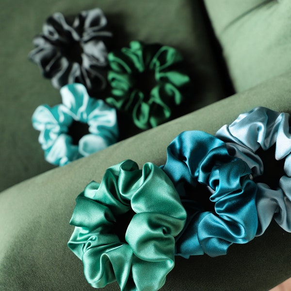 Luxurious satin scrunchies set of hair accessories elegant satin scrunchie satin scrunchy scrunchies bulk set of silk scrunchies ponytail