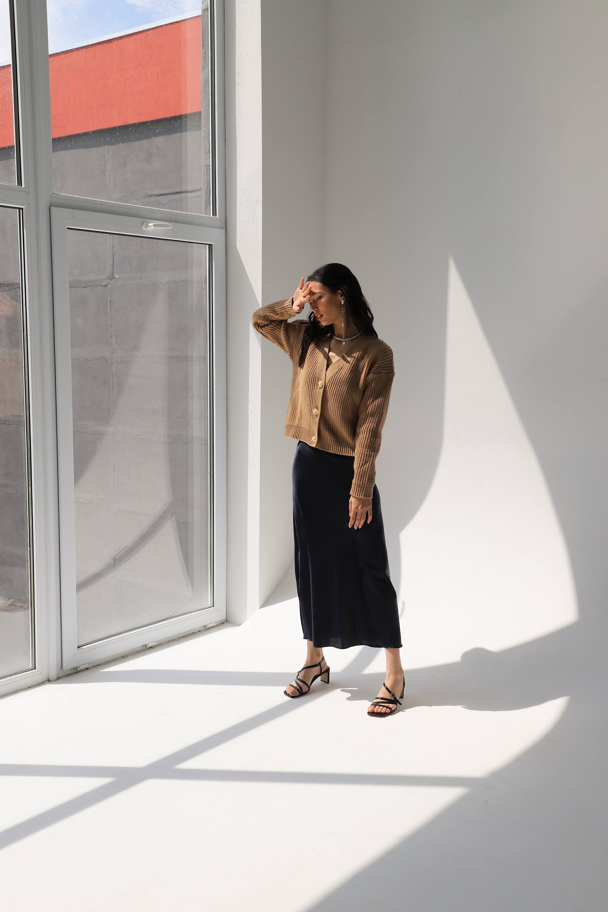 Dark Blue Silk Slip Skirt: Midi A-line Bias Cut - Etsy