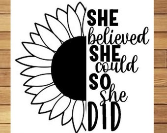 Download So She Did Decal Etsy