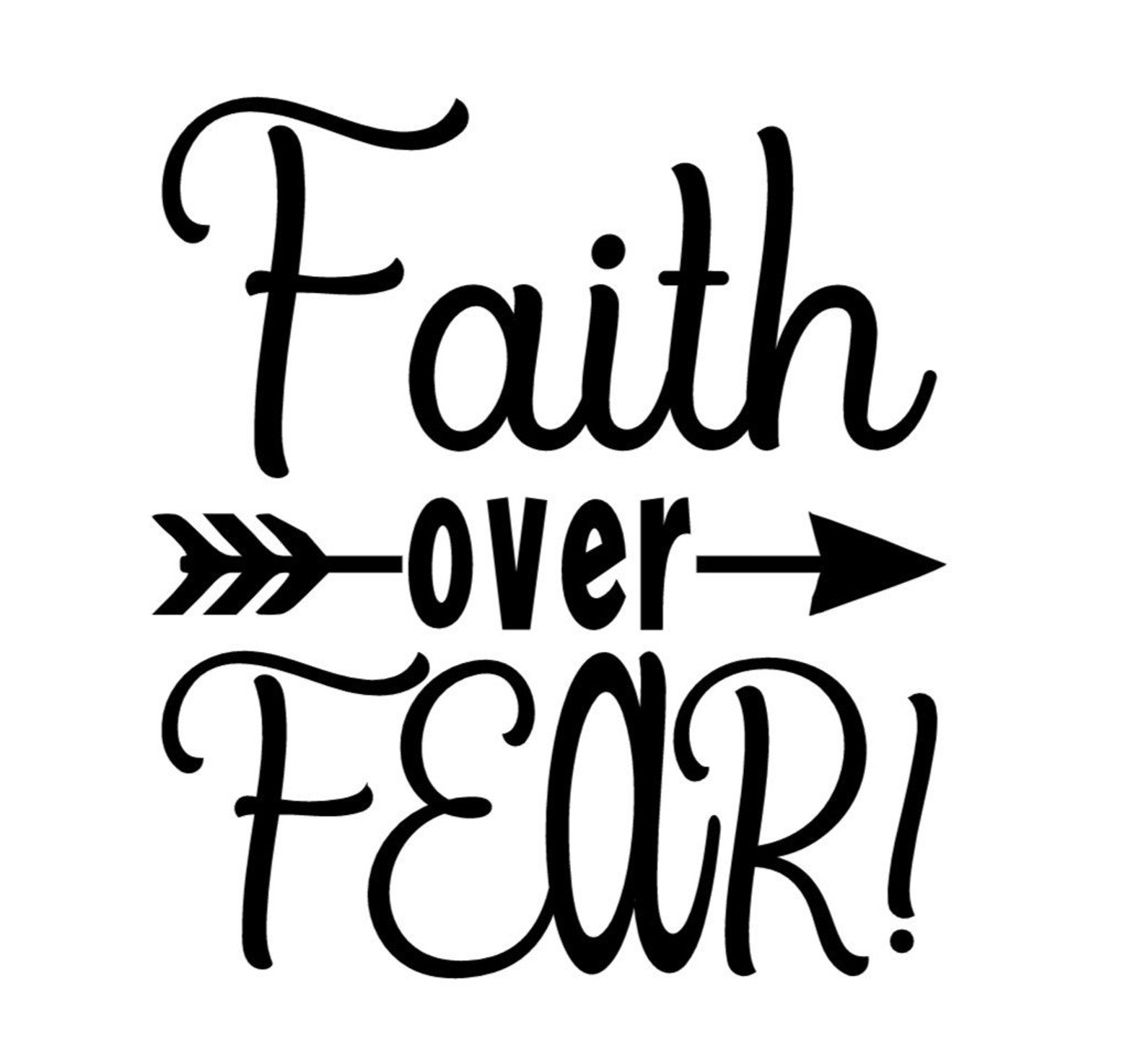 Faith Over Fear Sticker Laptop Decal VSCO Stickers | Etsy