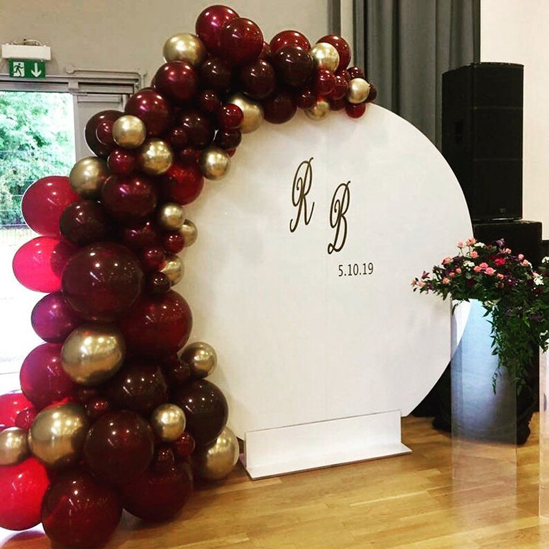 90pcs Wine red balloon arch gold balloon set Wine Latex Peal Etsy
