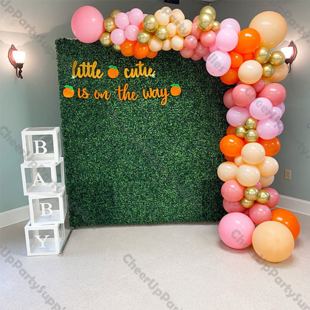 100pcs Matte Orange Balloon Arch Kit Brown Baby Pink Cream - Etsy