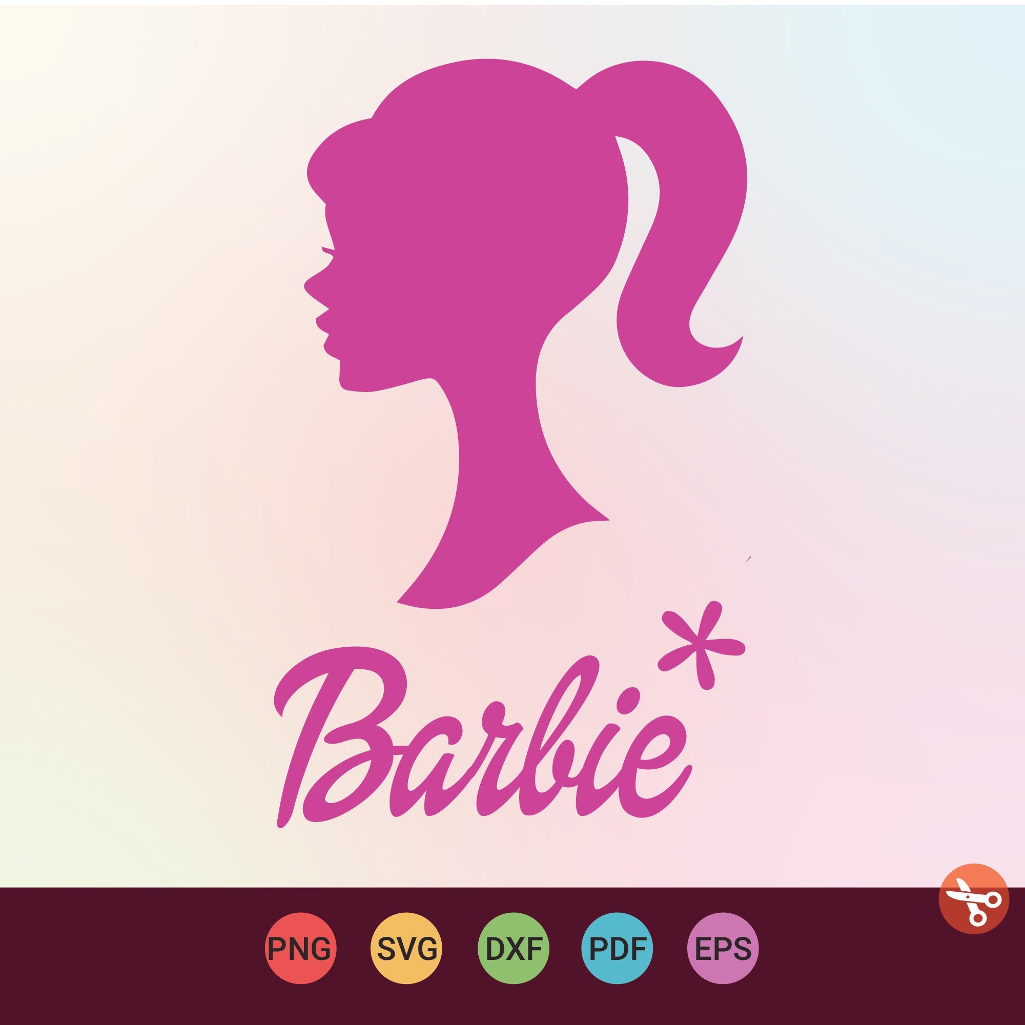 Barbie Head Svg Barbie Head Silhouette Doll Profile Clip Etsy Israel