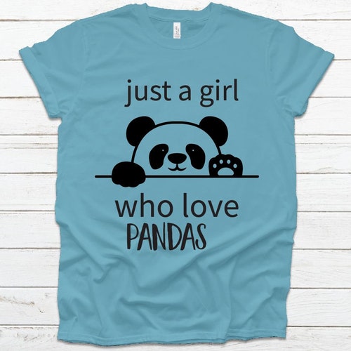 Just A Girl Who Love Pandas Svgpanda Lover Cutting Filecute - Etsy