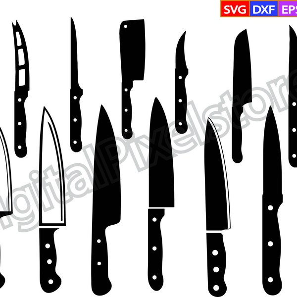 KNIFE SVG,kitchen svg,Kitchen Tools,Knife Logo Svg,knife clipart,Knife Files for Cricut,Knife Cut Files For Silhouette,Dxf,Png,Eps,Vector