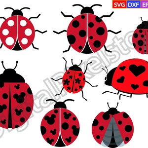 Ladybug SVG Bundle: Layered Clipart, Cricut Files (Digital Download)
