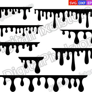 Dripping SVG Bundle,Dripping Border svg,Dripping svg,Dripping PNG,Dripping Borders Cut Files,paint drip svg,Silhouette,Eps,Digital Download