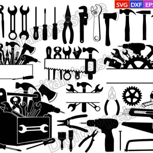Mechanic Tools SVG Bundle: Handyman Toolbox, Wrench, Screwdriver (Digital Files)