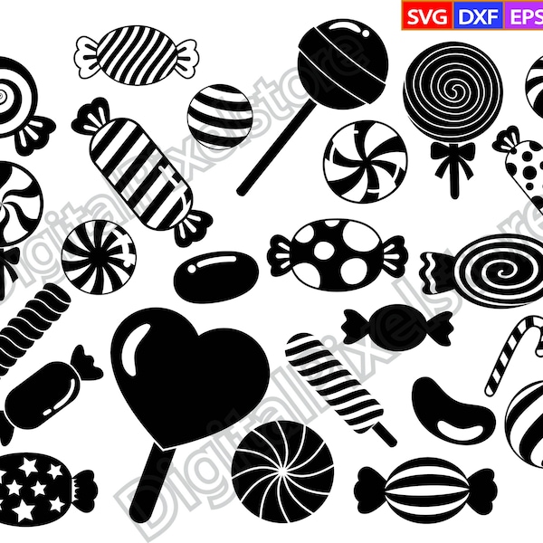 25 Candy Svg Bundle,Candy Svg,Sweet treats svg,Candy clipart,lollipop svg,sweet candy,candy png,candy,vector,Sweet sugar,digital download