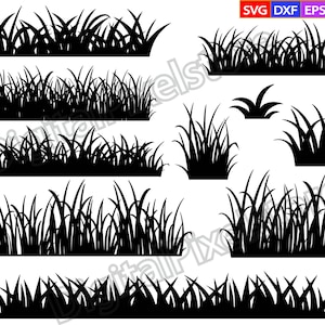 Pacchetto SVG erba, SVG erba, PNG erba, Clipart erba, File taglio erba, File SVG erba per Cricut, Vettore, Silhouette, Download digitale