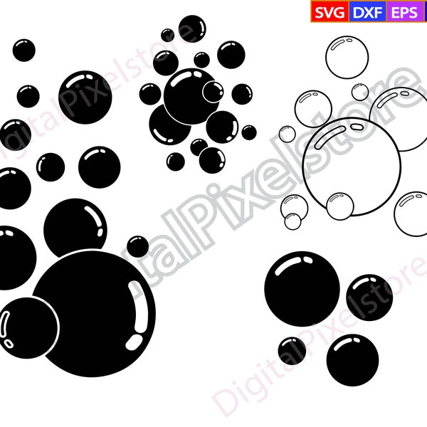 Bubbles svg,Bubbles clip art,Bubble svg files for cricut,soap bubble svg,silhouette svg,png,eps,vector,digital download