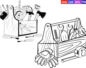 Toolbox Vector Art, Handyman Tools SVG, DXF, PNG