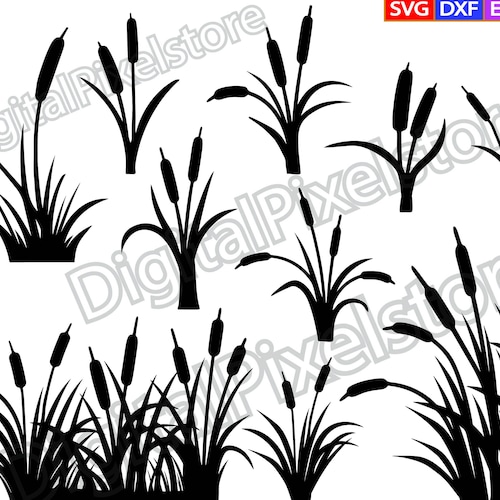 Cattail Svg Cattail Silhouette Cut Files Etsy