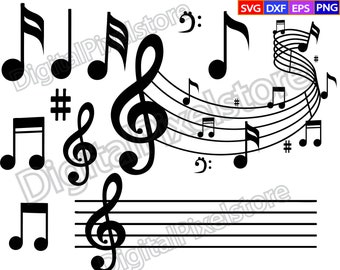 Musical notes Svg,Music Notes SVG,Music Note Silhouette,Music Note Svg Bundle,Music Svg,Music Notes Clipart,Png,Eps,Vector,Digital download