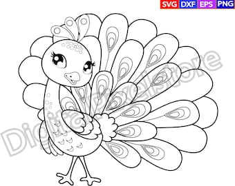 SVG de pavo real, imágenes vectoriales, archivos de corte de plumas (descarga digital)